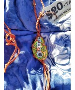 Hand painted Hemp Necklace - £9.90 GBP