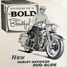 Harley Davidson Duo Glide Advertisement 1960 Motorcycle Spectacular LGBi... - $39.99