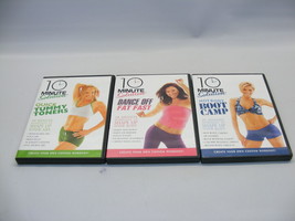 10 Minute Solution Lot 3 Workout DVDs Pilates Dance Off Fitness Tummy Toners - £13.93 GBP