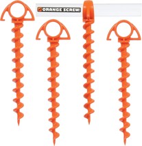 The Orange Screw: The Finest Ground Anchor | Small 4 Pack Tent Stakes | ... - $44.96