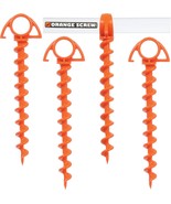 The Orange Screw: The Finest Ground Anchor | Small 4 Pack Tent Stakes | ... - $44.96