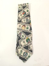 Looney Tunes Mania Designer Men’s Tie Cartoon Necktie 1996 Cash Money 100 Bills - £9.01 GBP