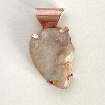 Don Dietz Handmade Tumbled Agate on Chunky Copper Cold Formed Pendant 2in - £102.98 GBP