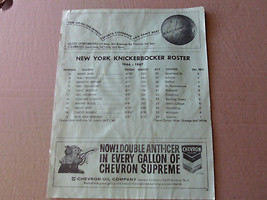 1967 Boston Celtics / New York Knickerbockers Basketball Roster Brochure - £35.37 GBP