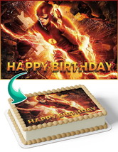 Flash Super Hero F Edible Image Cake Topper Personalized Birthday Sheet ... - €12,92 EUR