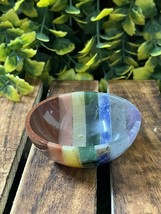 Seven Chakra Crystal Decorative Bowl, Gemstone Altar Offering Bowl  - $1,099.37 MXN