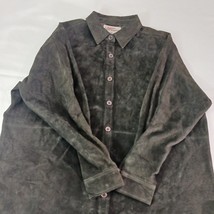 Authentic Dungarees High Sierra Men's Black Button-Up Leather Jacket Size 2X image 12