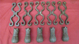 Vintage Lot of 10 Assorted Cast Iron Ornamental Finials #10 - £27.25 GBP
