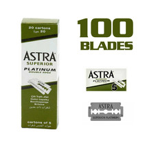 Astra Superior Premium Platinum Double Edge Safety Razor Blades 100 - £11.74 GBP