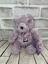 USPS Charity Bear purple lavender beanbag teddy bear plush flower stamp ... - £7.90 GBP