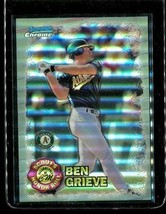 Vintage 1997 Topps Bowman Chrome Refractor Baseball Card SHR7 Ben Grieve A&#39;s - £15.21 GBP