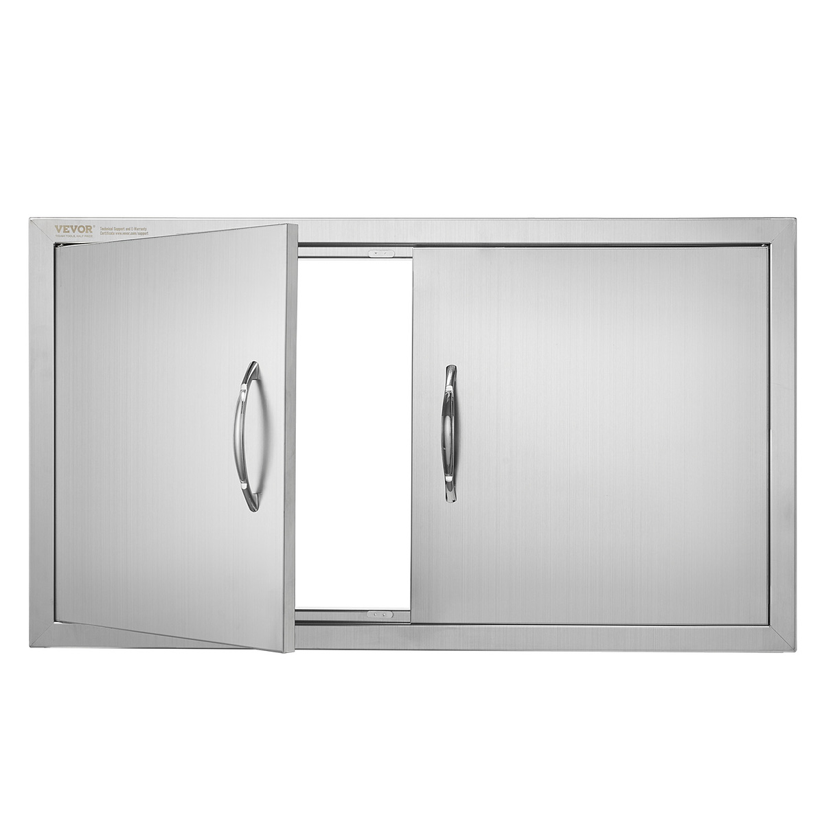 VEVOR BBQ Access Door, 34W x 19H inch, 2 Outdoor Kitchen Door,  Flush Mount Door - $66.99