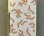 Artsy Orange Flame Pattern Flip Top Dual Torch Lighter Wind Resistant - $16.78