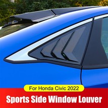 2PCS Car Rear Side Window Louver Triangle Blind Cover Vent   Black Car Styling F - £76.07 GBP