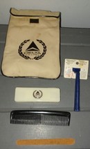 Vintage Delta Airlines Leather Amenity Kit Toothbrush &amp; Toothpaste Comb ... - $20.00