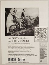 1948 Print Ad Humber British Lightweight Bicycles Happy Couple NY &amp; Los Angeles - £7.74 GBP