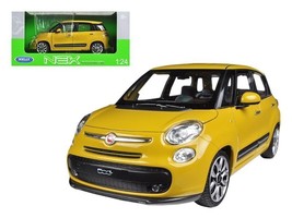 2013 Fiat 500L Yellow 1/24 Diecast Car Model by Welly - £28.04 GBP