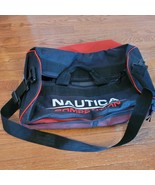 Vtg Nautica Competition Travel Duffle Bag Adjustable Shoulder Strap Blac... - $22.95