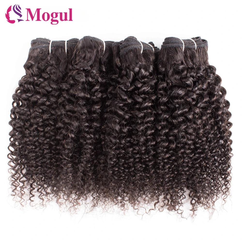 50g/pc Kinky Curly Bundles Natural Color Can be Dyed Remy Human Hair Weave - £23.86 GBP+