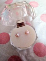 Freshwater Pearl Stud Earrings~PINK~Clamshell Keepsake Box~Sterling Silv... - $10.69 CAD