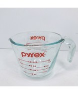 Vintage Pyrex 2 Cups/1 Pt/16oz J Handle Red Letters Measure Corning USA - $240.32 MXN