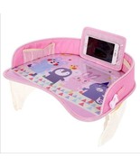Baby Car Tray Plates Portable Waterproof Dining B pink - £22.09 GBP