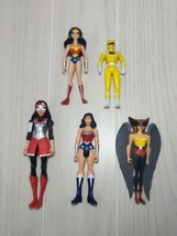 Female action figure lot Wonder Woman Hawk Girl Katana Yellow Power ranger 1995 - £15.26 GBP