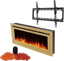 Touchstone Fireplace and TV Mount Bundle - Sideline Deluxe 60 Inch Wide Gold Sma - £1,246.09 GBP