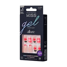 Kiss Gel Fantasy Allure Color Changing Sculpted 28 Nails Glue Included - #FA12 - £8.98 GBP