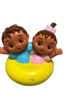 YELLOW RAFT/TIRE  GUILLERMO and ISABELLA Bath Toy DORA . HARD PLASTIC TOY - $10.17