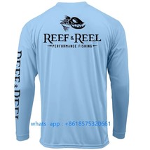 Reef&amp;Reel Men Fishing Long Sleeve Shirt Outdoor Activities Hi  Protection Perfor - £92.64 GBP
