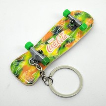 Coca Cola Mini Skateboard Keychain / Fingerboard Toy (Spring Color &amp; Bottle) 90s - $11.90