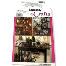 Simplicity Crafts Sewing Pattern 0635 Baskets Hearts Picture Frames Uncut - $6.04