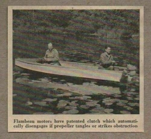 Primary image for 1949 Magazine Photo Flambeau Outboard Motors 2 Men Fishing in Boat