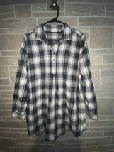 J. Jill uncommon threads Plaid Tunic Front pockets Bohemian Casual Size ... - $19.80
