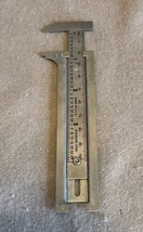 Vintage USA made Pocket Size Sliding Caliper Stainless Steel Machinist Tool - $14.27