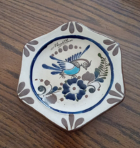 Mexican Mazatlan Pottery Plate Hanging Birds 7&quot; Hand Painted Collectable Souveni - £13.40 GBP