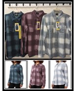 Women&#39;s 32 Degree Heat Blue Purple Gray Plaid Button Up Long Sleeve Shir... - $284.04 MXN