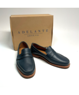 NEW Adelante Shoe Co The Luca Mens Leather Penny Loafers Denim Blue, Siz... - $125.00