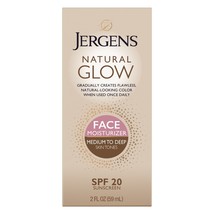 Jergens Natural Glow Sunless Tanning Face Moisturizer Lotion Medium Deep... - $31.67