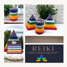 Reiki Chakra Pyramid or Pillar Candle - £27.69 GBP+