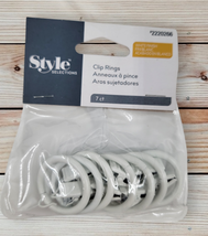 Style Selections 7-Pack 1.125-in White Steel Curtain Ring with Clip - £5.50 GBP