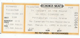 2 Neil Diamond Concert Ticket Stubs Pittsburgh Civic Center - £2.37 GBP
