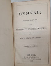 Hymnal Protestant Episcopal Church [Leatherbound] E &amp; JB YOUNG Antique 1888 - £28.39 GBP