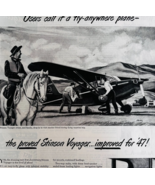 1947 Stinson Voyager Plane Advertisement Airplane Aviation Travel DWWW6 - $34.17 CAD