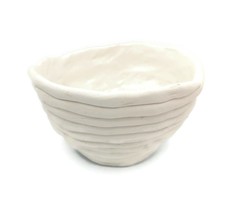 Handmade Ceramic White Bowl Textured, Unique Office Desk Accessories for... - £47.46 GBP