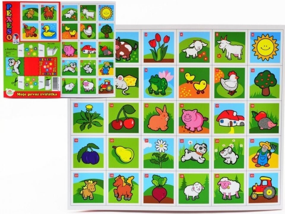 Primary image for Memory Game Pexeso Cute Farm and Animals (Find the pair!), European Product