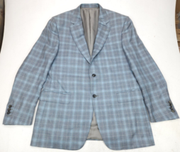 Canali Exclusive Blue Gray Cashmere Silk Blend Men&#39;s Size 44R Blazer Jacket - £390.88 GBP
