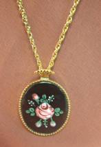 Whiting Davis Rose Pendant 23&quot; necklace - $21.60