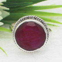 925 Argent Sterling Naturel Bague Rubis Handmade Naissance Bijou Cadeau Pour Her - £31.41 GBP